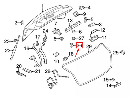 NEW AUDI A3 SPORTBACK 8P REAR DECK LID STOP BUFFER 8P3827249A01C ORIGINAL