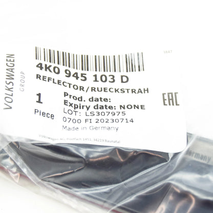 NEW AUDI A6 C8 REAR LEFT INNER BUMPER REFLECTOR 4K0945103D ORIGINAL