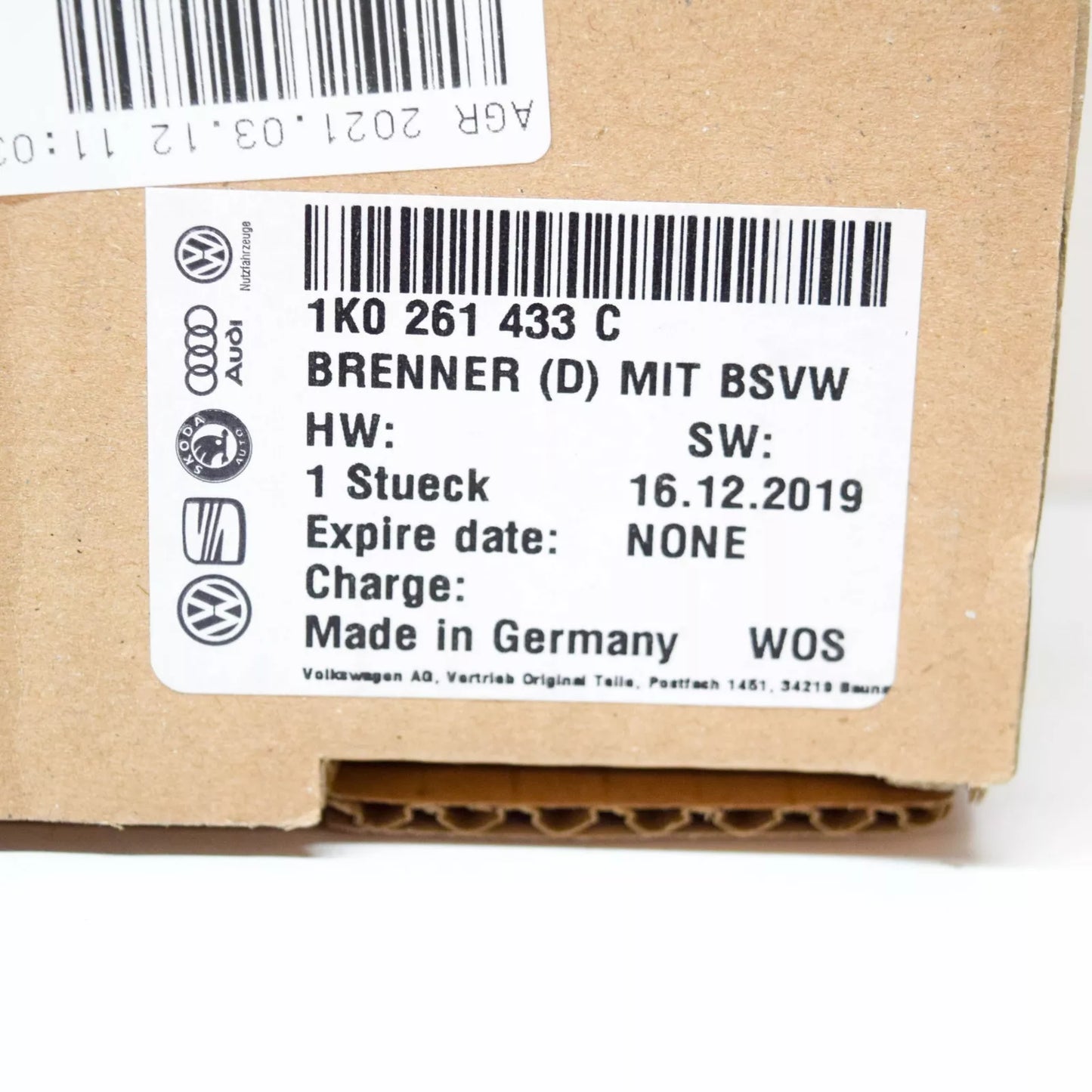 NEW AUDI A3 8P HEATER COMBUSTION CHAMBER INSERT 1K0261433C ORIGINAL