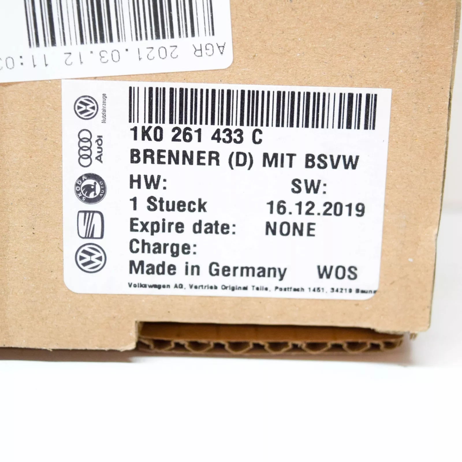 NEW AUDI A3 8P HEATER COMBUSTION CHAMBER INSERT 1K0261433C ORIGINAL