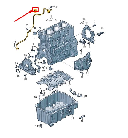 NEW VW POLO AW MK6 ENGINE VACUUM HOSE 05C131051Q ORIGINAL