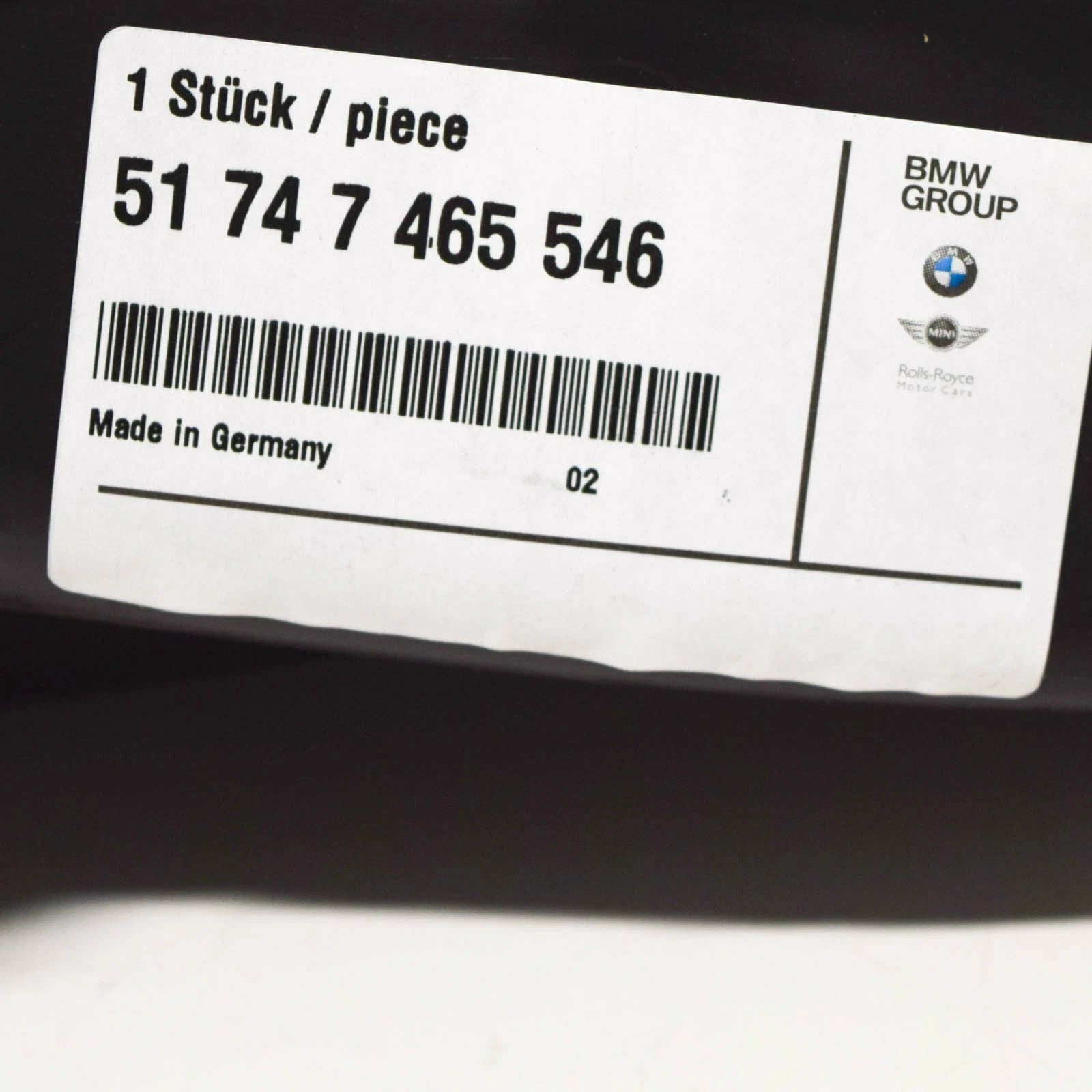 NEW BMW 8 G15 RIGHT AIR INTAKE BRAKE TUBE DUCT 51747465546 ORIGINAL