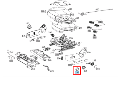 NEW MB VITO W447 BACKREST ADJUSTMENT HAND WHEEL LHD A44791962009051 ORIGINAL