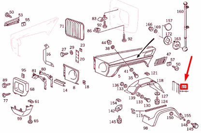 NEW MB G W463 FRONT BETWEEN WHEELHOUSE AND FENDER WELT A4608810390 ORIGINAL