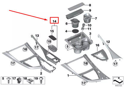 NEW BMW 2 CABRIO F23 ODDMENTS TRAY 51169207273 9207273 ORIGINAL