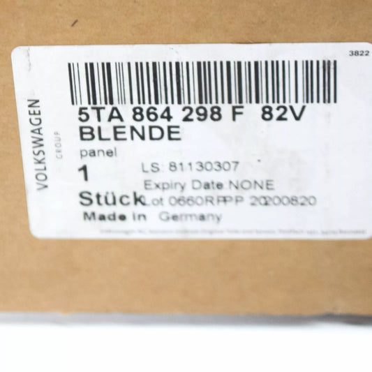 NEW VW TOURAN 5T CENTER CONSOLE PANEL W AIR VENT LHD 5TA864298F82V ORIGINAL