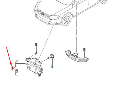 NEW VW JETTA A6 FRONT RIGHT FOG LIGHT 5C7941700R ORIGINAL