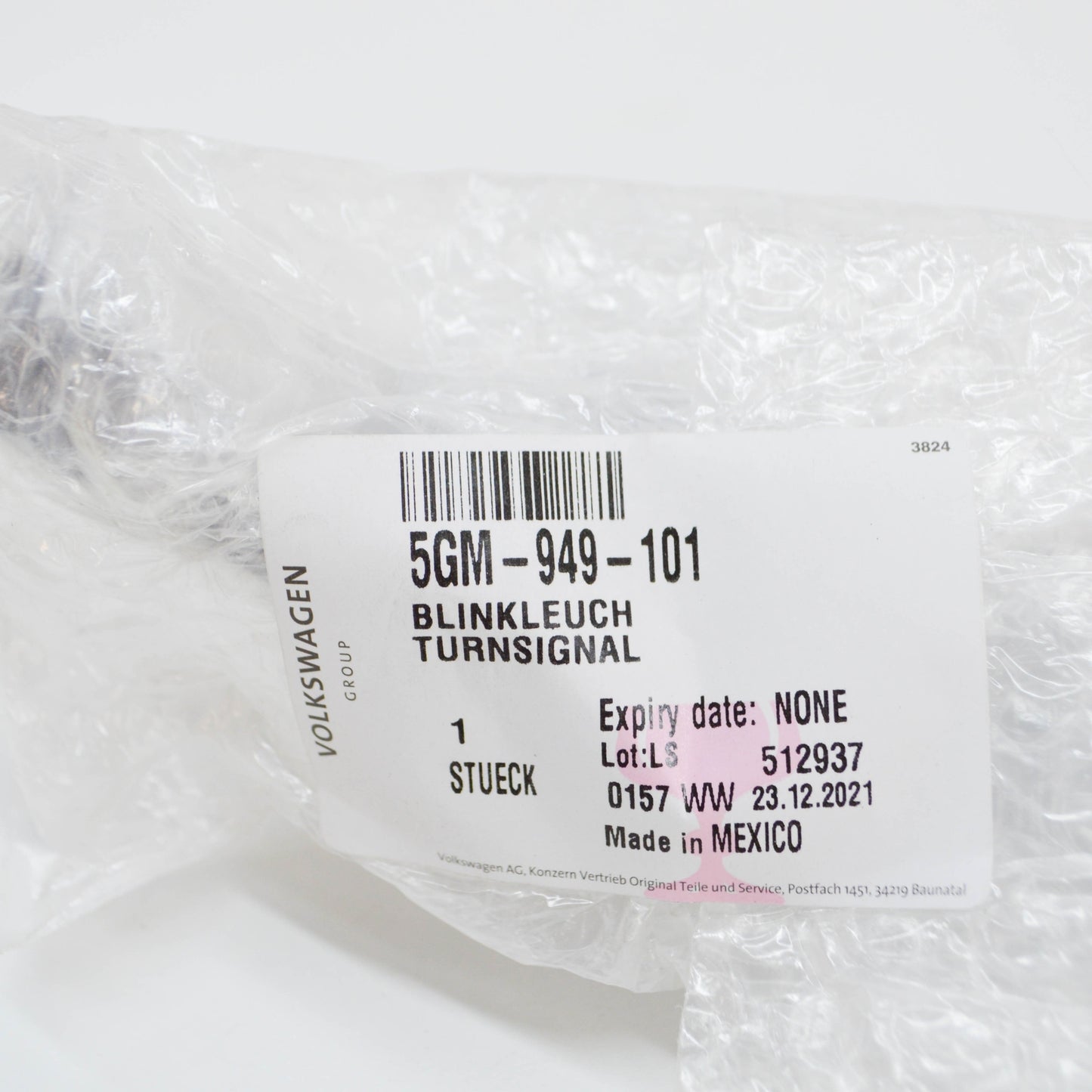 NEW VW GOLF 5G MK7 FRONT LEFT DOOR MIRROR TURN INDICATOR 5GM949101 ORIGINAL
