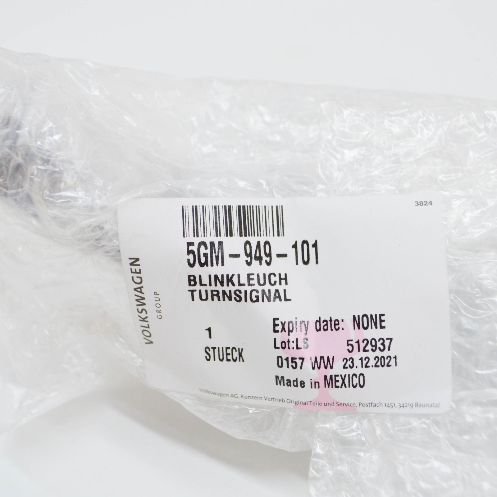 NEW VW GOLF 5G MK7 FRONT LEFT DOOR MIRROR TURN INDICATOR 5GM949101 ORIGINAL