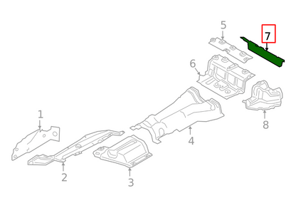 new bmw 3 g20 rear heat protection 51487341000 original