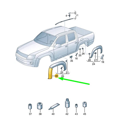 NEW VW AMAROK 2H FRONT LEFT WHEEL FRONT COVER 2H6853727GRU ORIGINAL
