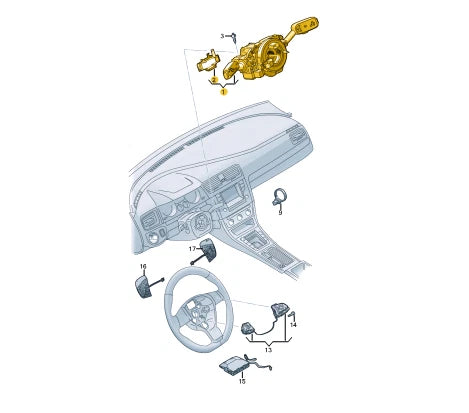 NEW VW ARTEON 3H7 STEERING CRUISE CONTROL STALK KNOB 5Q1953521JBIGI ORIGINAL