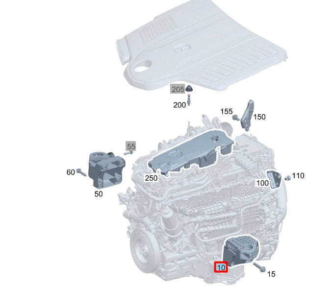 NEW MERCEDES-BENZ S W222 LEFT SIDE ENGINE BRACKET A6562230500 ORIGINAL