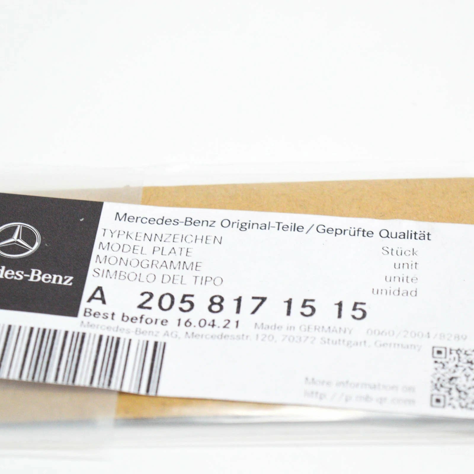 NEW MERCEDES BENZ C W205 BLUETEC REAR EMBLEM LOGO A2058171515