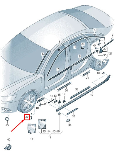 NEW AUDI A6 AVANT C7 FRONT LEFT STONE CHIP GUARD 4G0853931A ORIGINAL