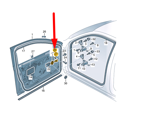 NEW VOLKSWAGEN TOURAN 5T FRONT DOOR CATCH 5TA837249A ORIGINAL