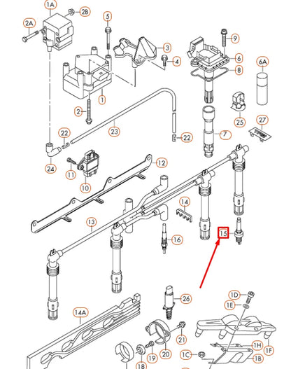 NEW VOLKSWAGEN CADDY 2K SPARK PLUG 'LONGLIFE' 101905610A ORIGINAL