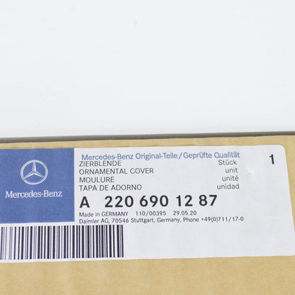 NEW MB S-CLASS W220 REAR RIGHT DOOR EXTERIOR B-PILLAR TRIM A2206901287 ORIGINAL