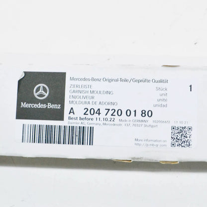 NEW MB C W204 FRONT LEFT DOOR LOWER CHROME MOLDING TRIM A2047200180 ORIGINAL