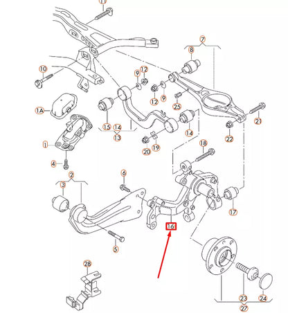 NEW VW BEETLE A5 REAR LEFT WHEEL BEARING HOUSING 5C0505435B ORIGINAL