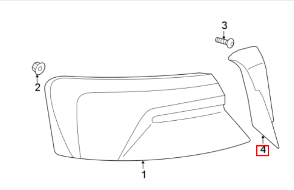 NEW AUDI A5 CABRIO 8W6 REAR LEFT TAILLIGHT BEZEL TRIM 8W7945253B ORIGINAL