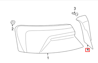 NEW AUDI A5 CABRIO 8W6 REAR LEFT TAILLIGHT BEZEL TRIM 8W7945253B ORIGINAL