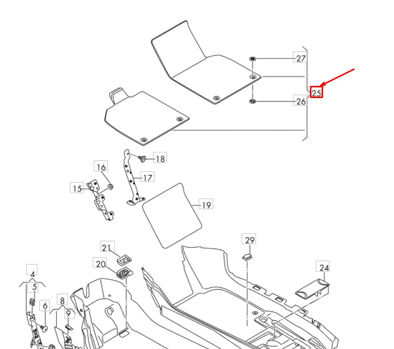 NEW AUDI R8 4S FRONT FLOOR MAT SET LHD 4S1863691QA5 ORIGINAL