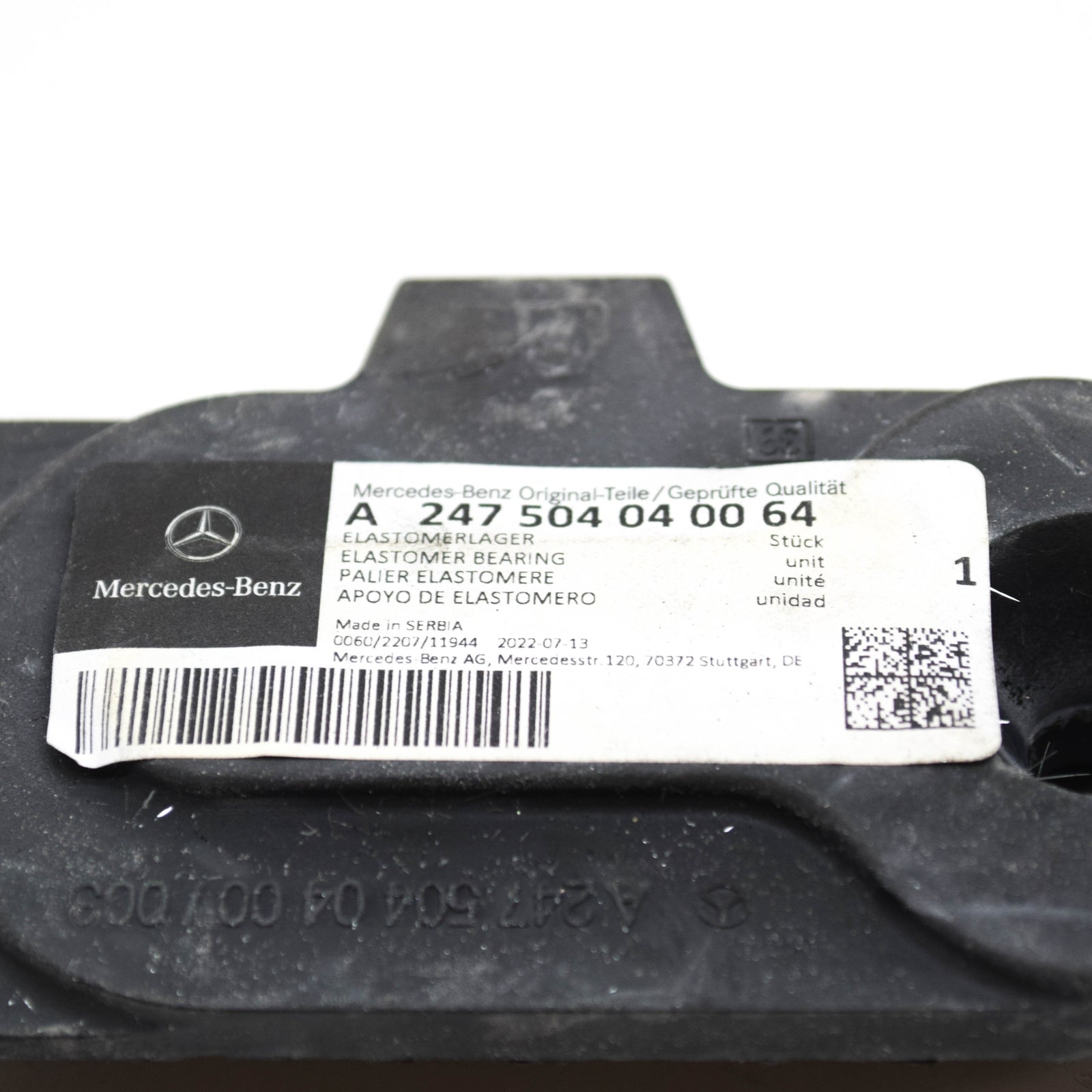 NEW MERCEDES-BENZ A W177 RADIATOR RIGHT ELASTOMER BEARING A2475040400 ORIGINAL