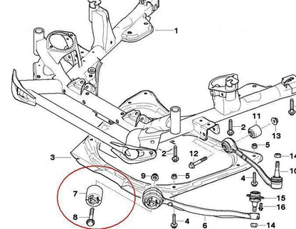 NEW BMW X5 E53 3.0D 155KW FRONT CONTROL ARM BUSHING 31126769715 ORIGINAL