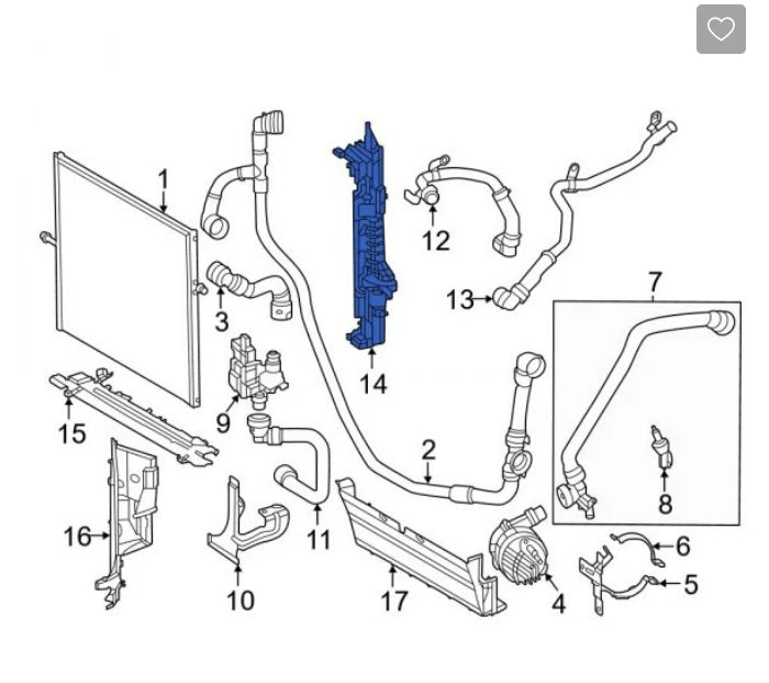NEW MB SPRINTER W907 W910 LEFT RADIATOR SUPPORT SIDE PANEL A9075040000 ORIGINAL