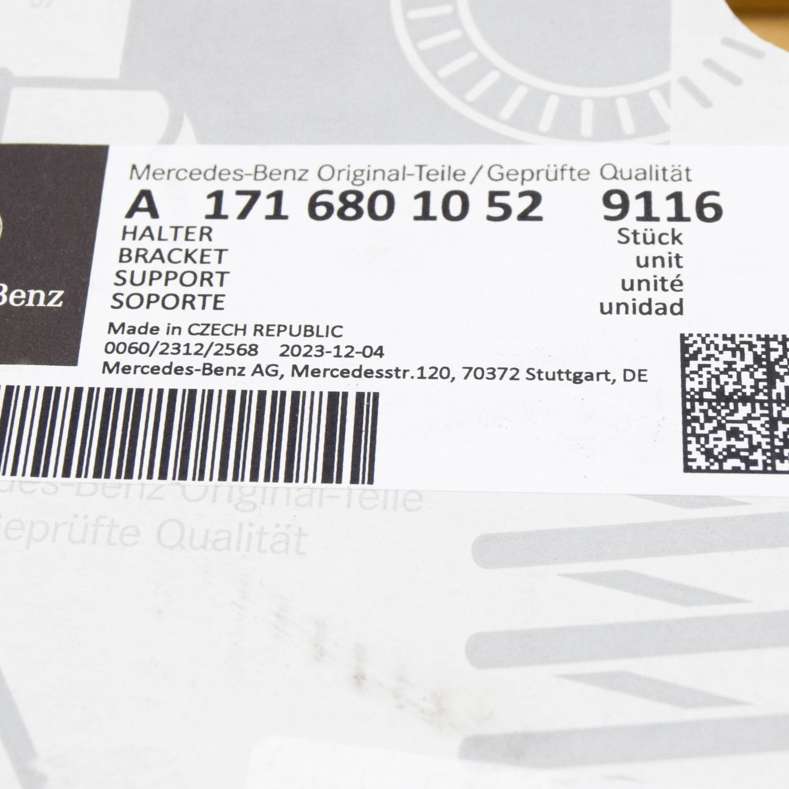 NEW MERCEDES-BENZ SLK R171 DASHBOARD PIGEONHOLE BRACKET A17168010529116 ORIGINAL