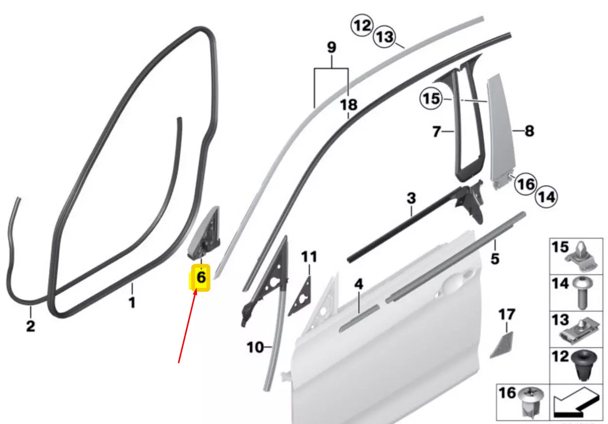 NEW BMW 3 GRAN TURISMO F34 FRONT LEFT HIFI CORNER MOULDING 51337295509 ORIGINAL