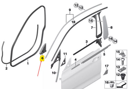 NEW BMW 3 GRAN TURISMO F34 FRONT LEFT HIFI CORNER MOULDING 51337295509 ORIGINAL