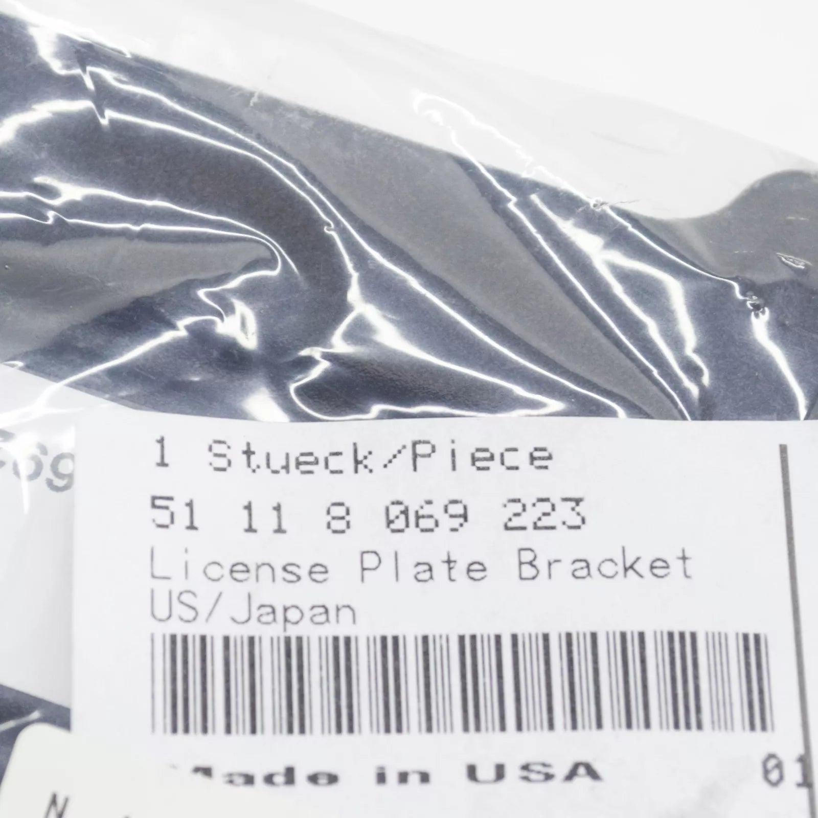 NEW BMW X5 G05 FRONT BUMPER LICENSE NUMBER HOLDER 51118069223 8069223 ORIGINAL