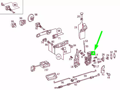 NEW MERCEDES-BENZ C W202 FRONT RIGHT DOOR LOCK RHD A2027204235 ORIGINAL