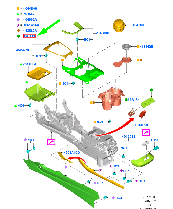 new ford mondeo mk5 center console usb plug bezel 5378468 gj5t-14g332-aa