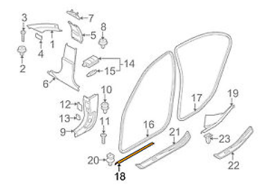 new bmw 5 e60 front door interior entry sill plate 51477066627 7066627 original