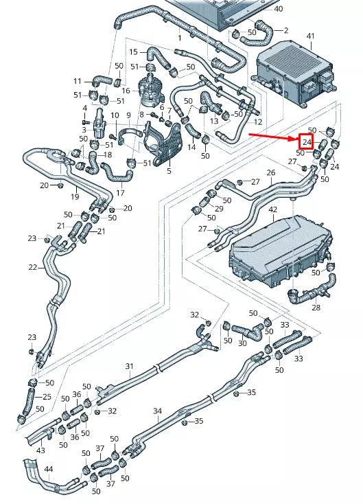 NEW AUDI A6 4A C8 ENGINE COOLANT HOSE 4K0121550D