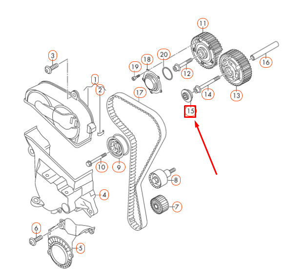 new audi a1 8x camshaft adjuster unit bolt sealing plug wht004914 original