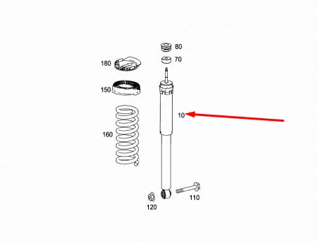 NEW MERCEDES-BENZ SLK R172 AMG REAR SHOCK ABSORBER A1723201630 ORIGINAL