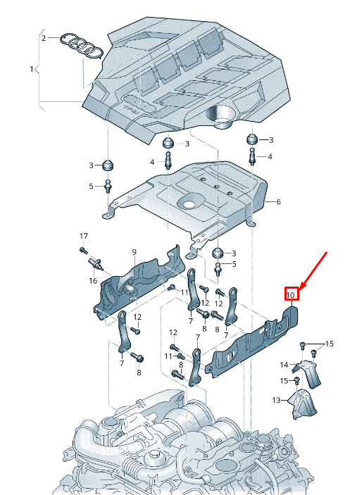 NEW AUDI A8 4N LEFT SIDE ENGINE HEAT SHIELD 0P2119363H ORIGINAL