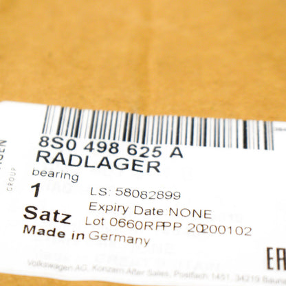 new volkswagen tiguan 5n mk2 front wheel hub bearing 8s0498625a original