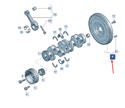 new skoda superb mk3 flywheel 04l105266a original
