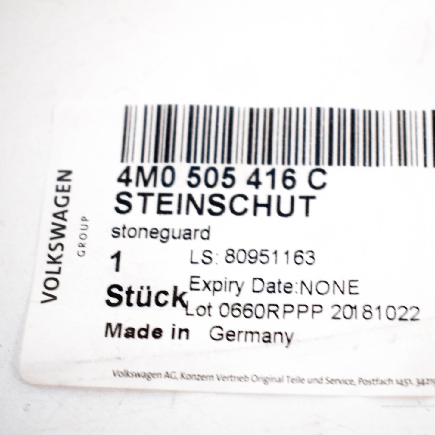 NEW AUDI Q7 4M REAR AXLE RIGHT DEFLECTOR 4M0505416C ORIGINAL