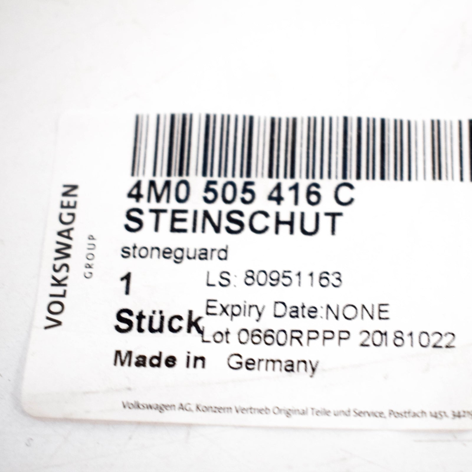 NEW AUDI Q7 4M REAR AXLE RIGHT DEFLECTOR 4M0505416C ORIGINAL