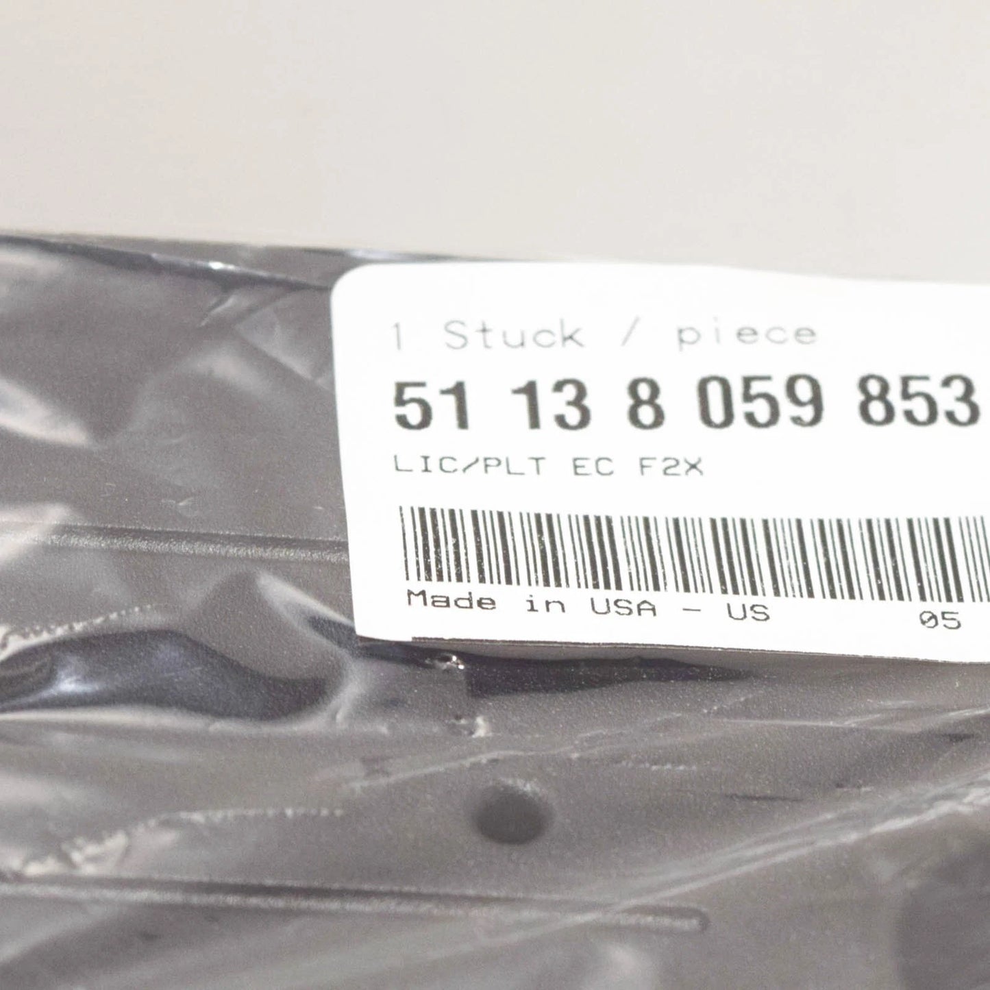 NEW BMW X3 F25 X4 F26 EURO LICENSE PLATE HOLDER 51138059853 8059853 ORIGINAL