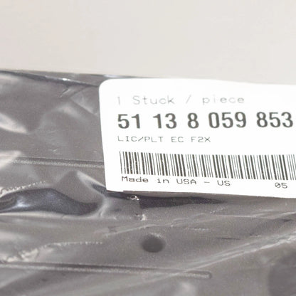 NEW BMW X3 F25 X4 F26 EURO LICENSE PLATE HOLDER 51138059853 8059853 ORIGINAL