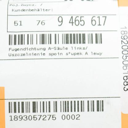 NEW BMW X6G06 FRONT LEFT DOOR A-PILLAR CAULKING 51769465617 9465617 ORIGINAL