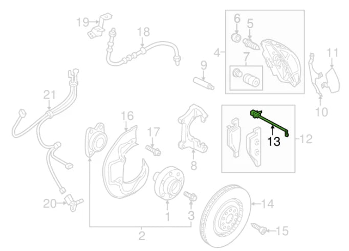 NEW AUDI A8 D4 FRONT BRAKE PAD WEAR SENSOR 4H0615121J