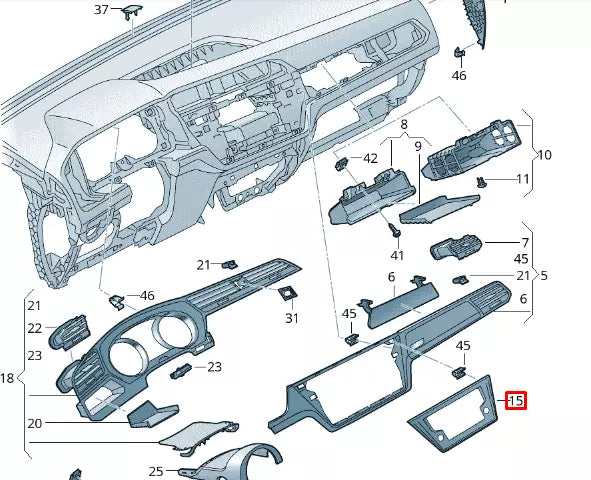NEW VW TOURAN 5T FRONT DASH MUSIC PLAYER CENTER TRIM LHD 5TC858071FYI2